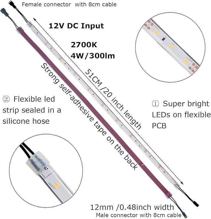 Under Cabinet Lighting Kit, 1800 Lumen, Warm White 2700K. Suitable - Image 5