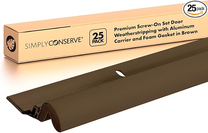 Premium Screw-On Set Door Weatherstripping by SimplyConserve