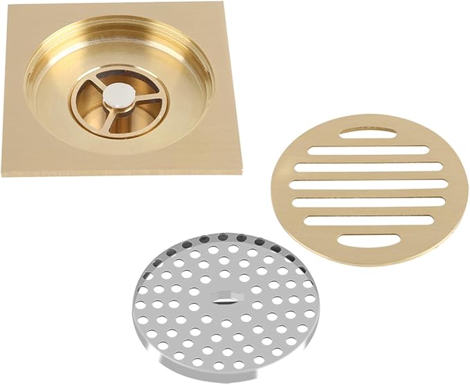 flexman Floor Drain, Brass Great Stripe Round Hole Drain Pipe Household Tool - Image 6
