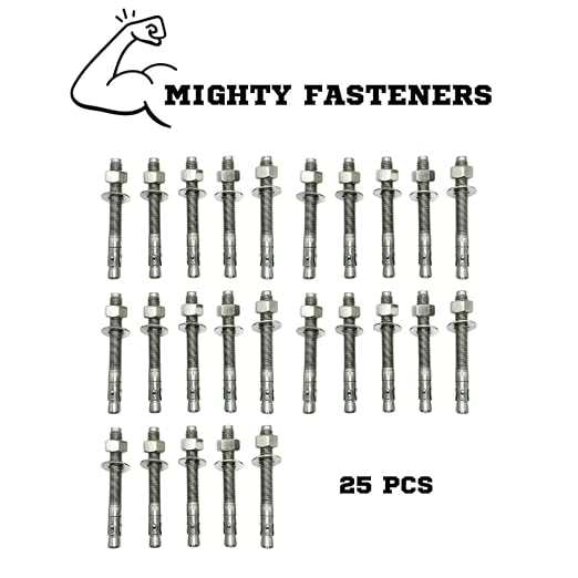 Mighty Fasteners Wedge Anchors – Heavy-Duty 304 Stainless Steel Expansion Bolts - Image 2