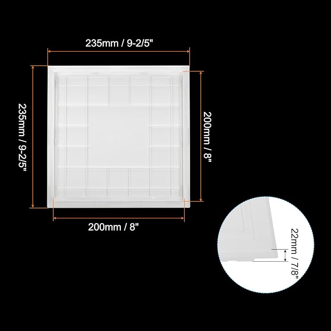 PATIKIL 8x8 inch Removable Hinged Access Panel, ABS Plumbing Access Doors Easy - Image 2