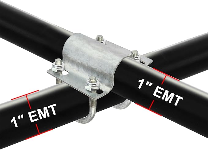 8 Pcs U Bolt Cross Pipe Clamp Fit 1" EMT Conduit - Image 3