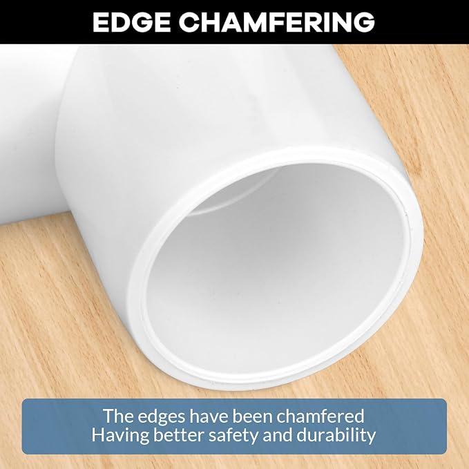 12-Pack 3 Way PVC Fittings 3/4 Inch, Furniture Grade PVC Pipe Connector Elbow - Image 5