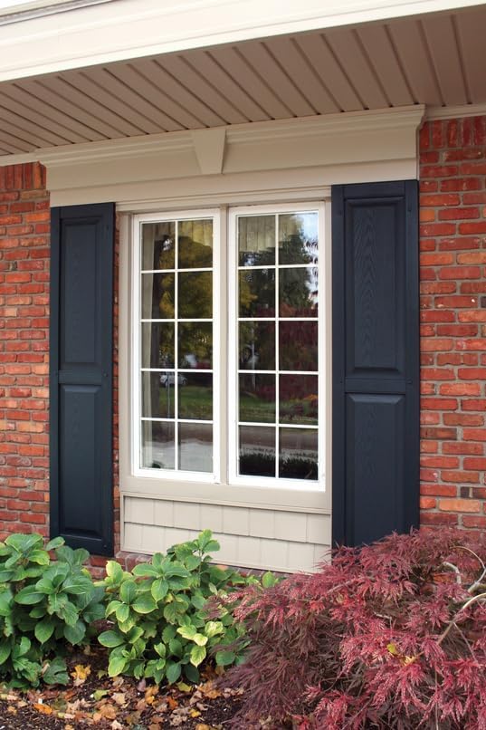 Homeside Raised Panel Vinyl Shutter 1 Pair 14-1/2in. x 59in. 049 Royal - Image 6