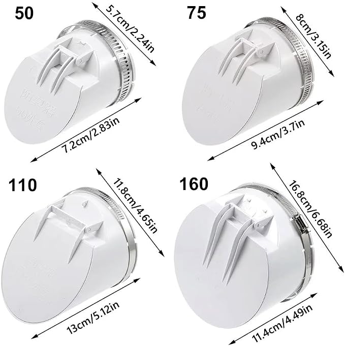 1 Pc Deodorant PVC Check Valve, ∅50/75/110/160mm - Image 2