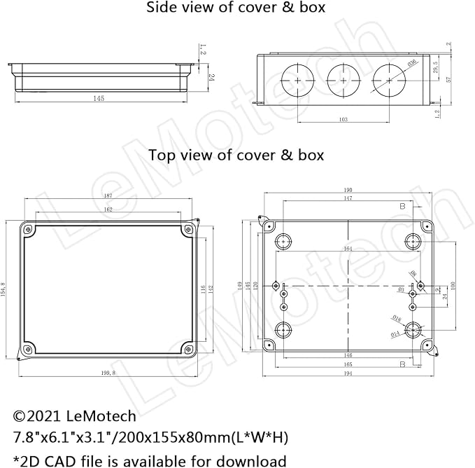 ABS Plastic Dustproof Waterproof IP65 Junction Box Universal Electrical Project - Image 6