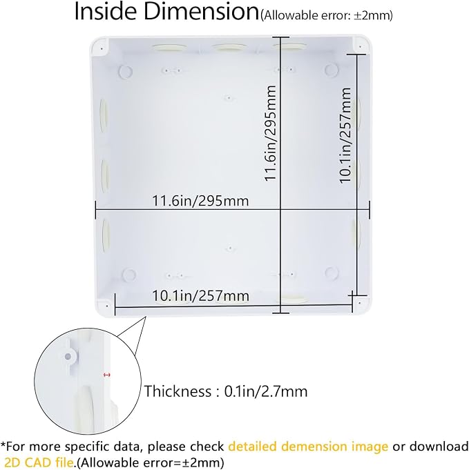 Junction Box, ABS Plastic IP65 Waterproof and Dustproof, Universal Electrical - Image 3