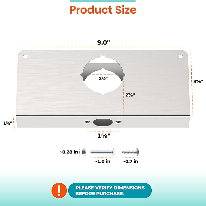 U 9585 Stainless Steel Lock Reinforcement Plate - Image 2