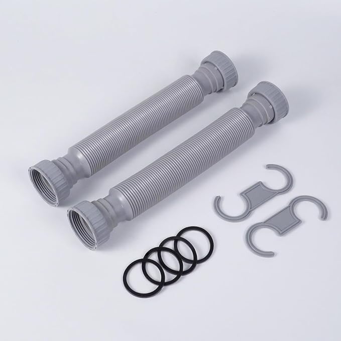 2-Pack Sink Drain Pipe, Flexible P-Trap Pipe - Image 9