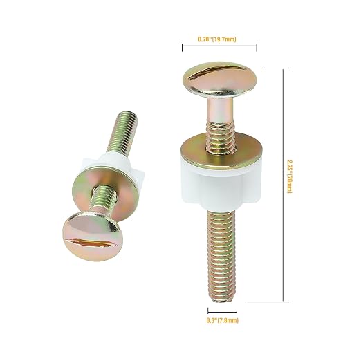 2Pcs Toilet Seat Screws, Steel Toilet Seat Hinge Bolts and Nuts, Heavy Duty - Image 3