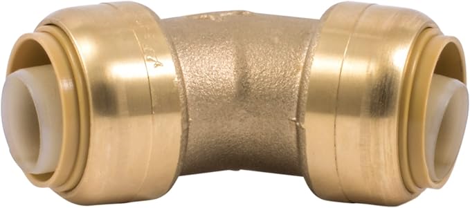 SharkBite 3/4 Inch 45 Degree Elbow, Push to Connect Brass Plumbing Fitting by SharkBite