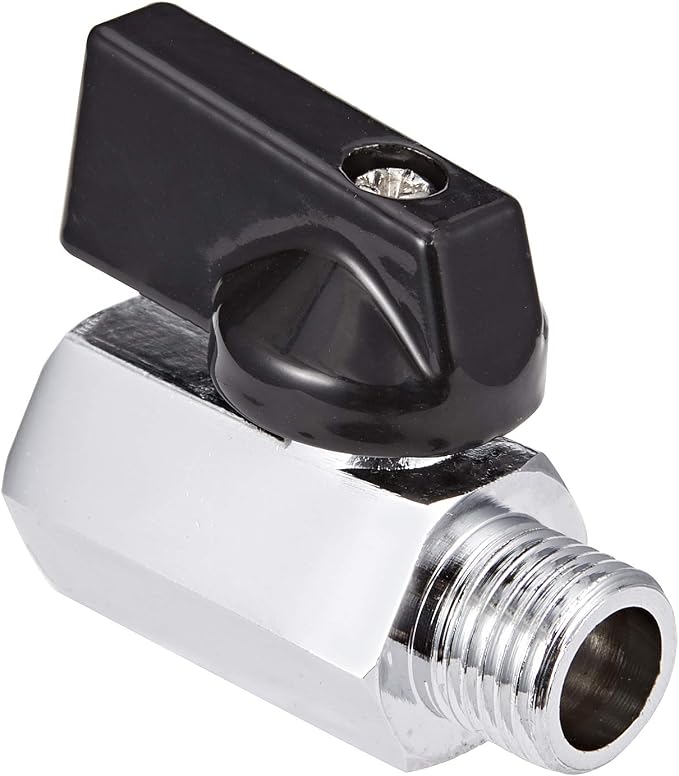 2 Pack Brass Mini Ball Valve 1/4" NPT Female x Male Thread Shut-Off Valve - Image 4
