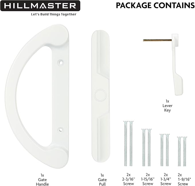 HILLMASTER Patio Sliding Glass Door Handle Replacement Set Mortise Style - Image 6