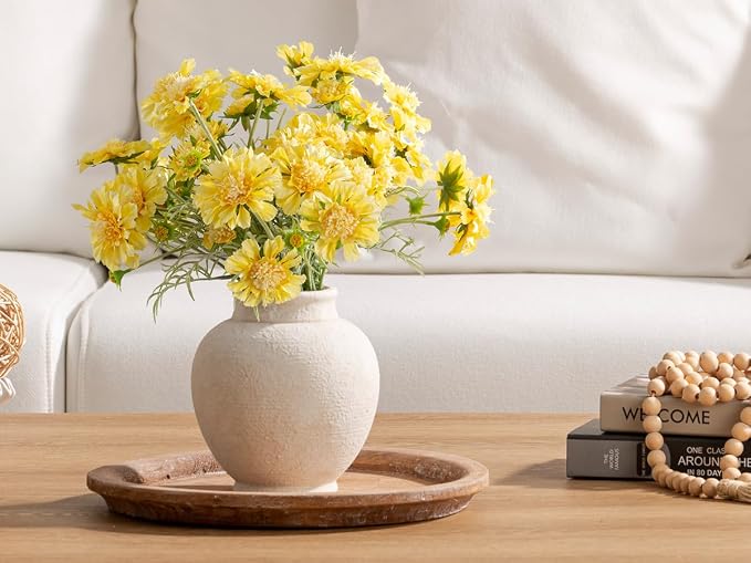Ceramic Flower Vase, Flower Vase Rustic Farmhouse Decorative Vase Floral - Image 4