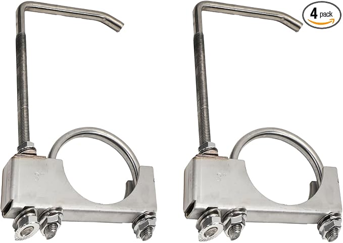 2 pcs 2.0" Exhaust Clamp with Hanger, Heavy Duty Exhaust Hanger with Clamp by Unknown