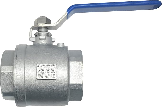 DAN SPEED 2" NPT Female 316 Stainless Steel Full Port Ball Valve Vinyl Handle - Image 3