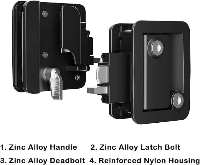 RV Door Lock Replacement, RV Door Latch Fits 2.75" x 3.75" Cutout | RV Door - Image 3