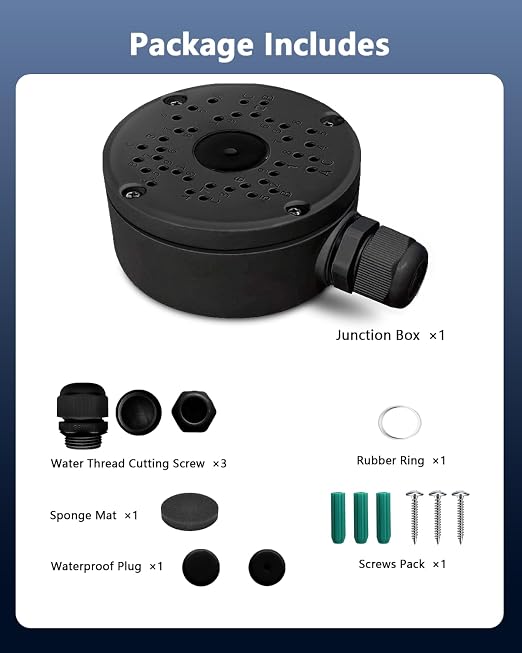 Metal Aluminum Waterproof Security Camera Junction Box Mount Bracket | Universal - Image 9