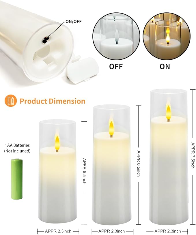 kakoya Flickering Flameless Candles Battery Operated - Image 4