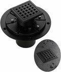 4" Matte Black Shower Drain, Square Shower Floor Drain by LIVIGLOW