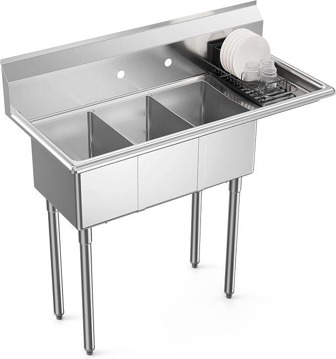 ROVSUN Commercial Sink, Stainless Steel by ROVSUN