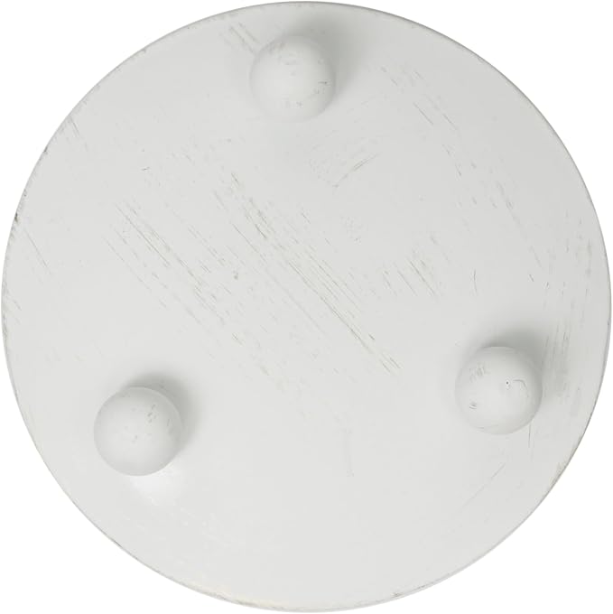 Hosley Set of 2 Whitewashed Iron Pillar Candle Holder Plates – 4-Inch - Image 9