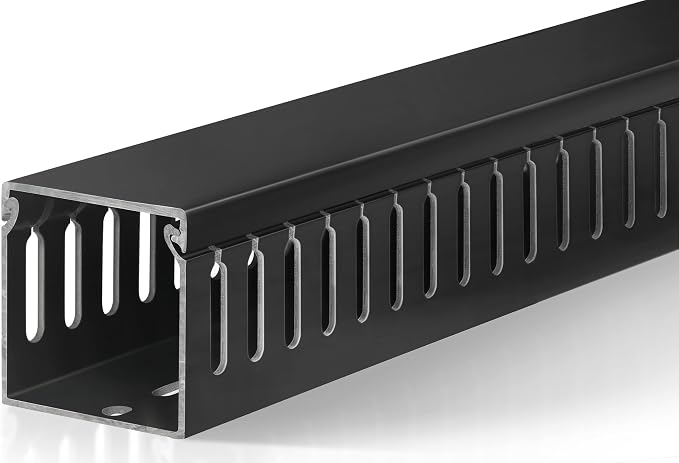 ZhiYo 2" H x 2" W Cable Raceway, Under Desk Wire Management Channel Black | by ZhiYo