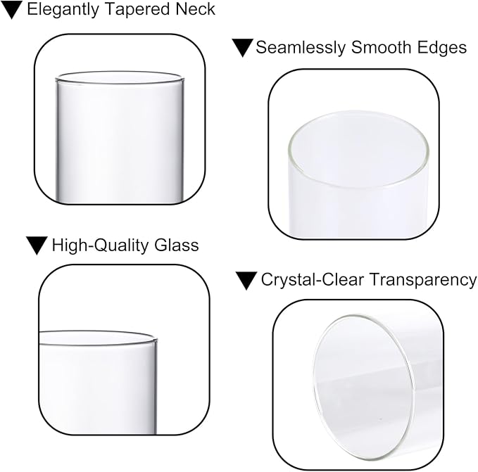 PHOSPHOR Hurricane Candle HoldersFor Pillar Candle Clear Glass Cylinder - Image 4