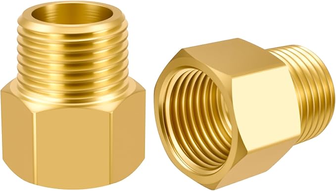 SDTC Tech Brass Pipe Fitting 1/2 NPT Thread Male to 1/2 NPT Thread Female | by SDTCTech