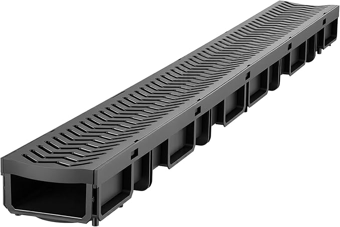 VEVOR Trench Drain, 39.6 x 4.1 x 2.4 in, 5 Pack Linear Drainage Channel - Image 9