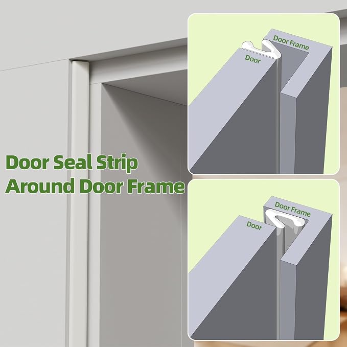 9.8ft V-Shape Foam Weather Stripping Door Frame Seal Strip, - Image 7