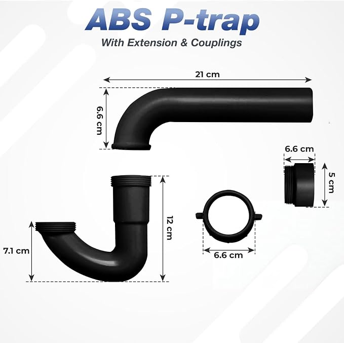 1-1/2 Inch P-Trap Kit, Polypropylene Tubular - Image 7
