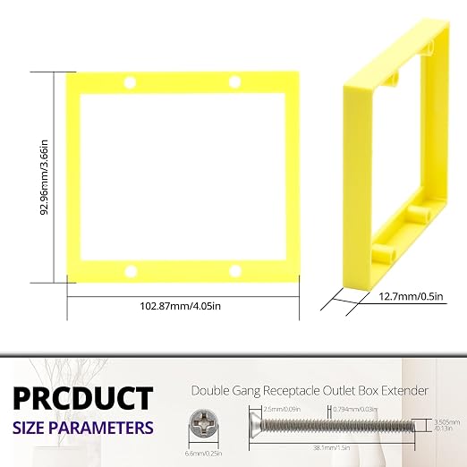 1/2” 2-Gang Receptacle Extender - Image 2
