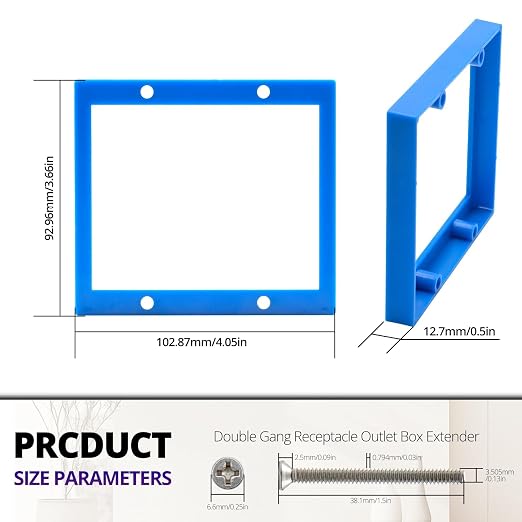 1/2” 2-Gang Receptacle Extender - Image 2