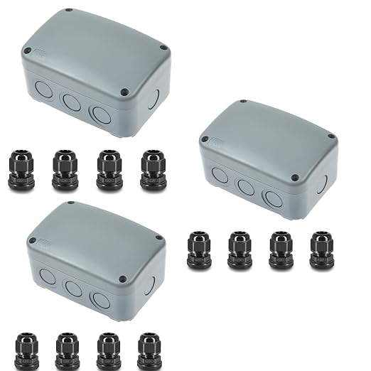 Outdoor Junction Box, 3 Set Electrical Boxes by NineLeaf