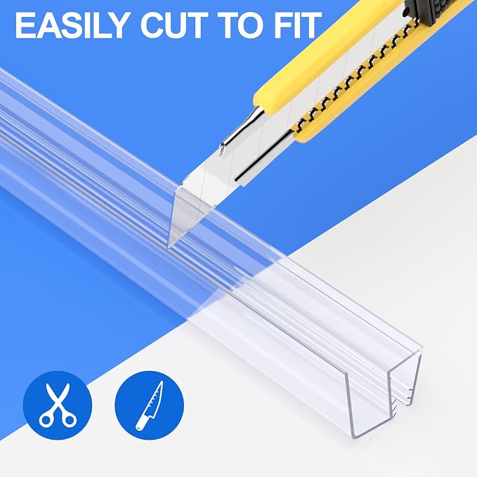 Yecaye 3 Pack 3/8" x 39" Sliding Shower Door Bottom Seal, Shower Door Sweep | - Image 4