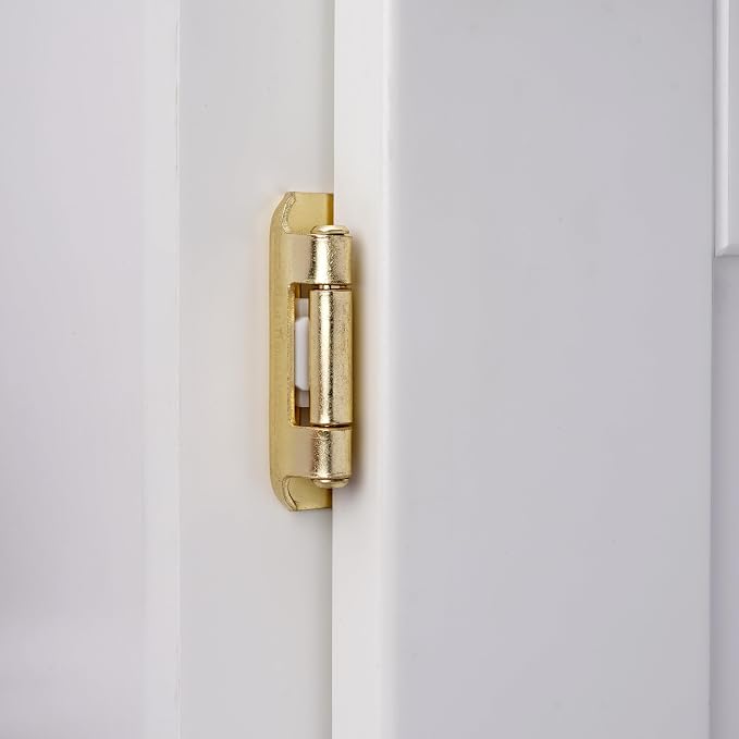 20 Pack 1/2" Overlay Brushed Gold Cabinet Hinges - Image 3