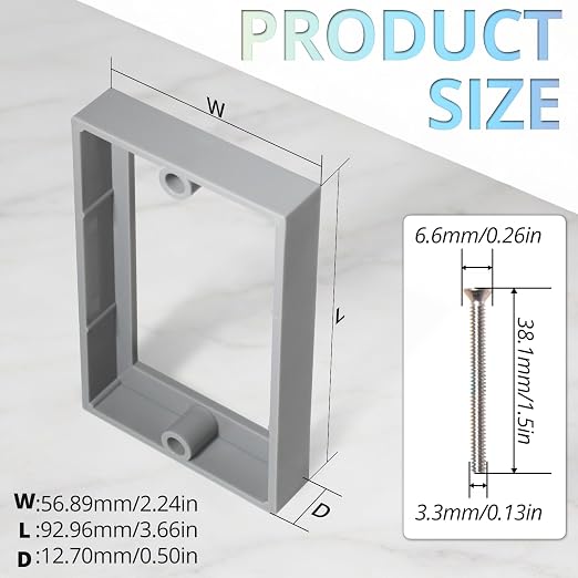 MAKERELE 1 Gang Electrical Outlet Box Extender, 1/2 Inch Gray, 4 Pack | - Image 2