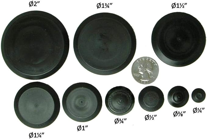 90 Piece Flush Mount Black Hole Plug Assortment - Image 3