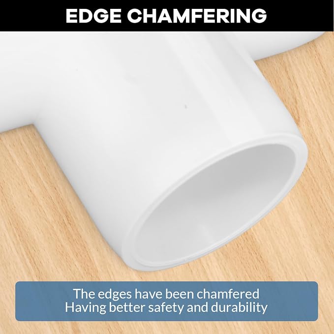 12-Pack 3/4 inch 5 Way PVC Fitting Elbow Furniture Grade Pipe Connector - Image 5