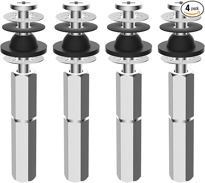 Hibbent 4 PCS Toilet Seat Bolts Kit, Stainless Steel Bolts by Hibbent