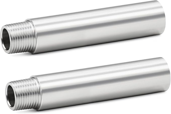 ChillWaves 304 Stainless Steel Pipe Fitting, Nipple Cast Pipe 1/4" NPT Male x by VisittheCHILLWAVES