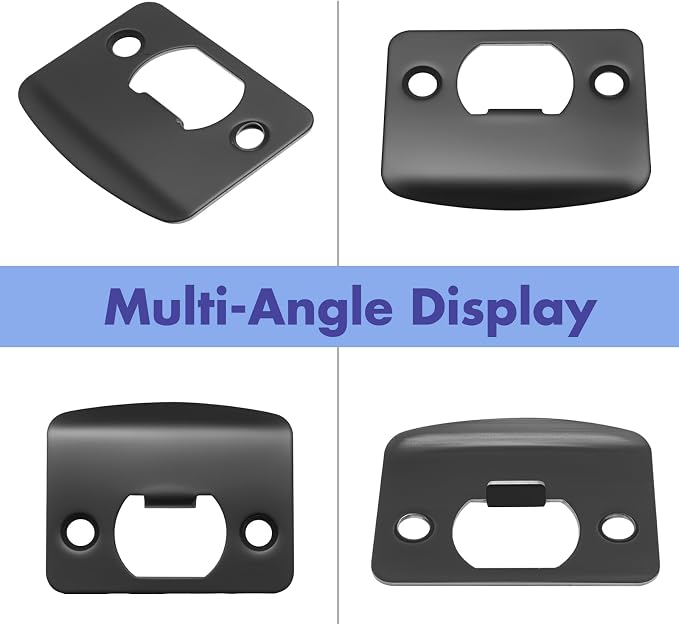 EATAKWARD 12 PCS Door Strike Plate, Matte Black Deadbolt Strike Plate - Image 4