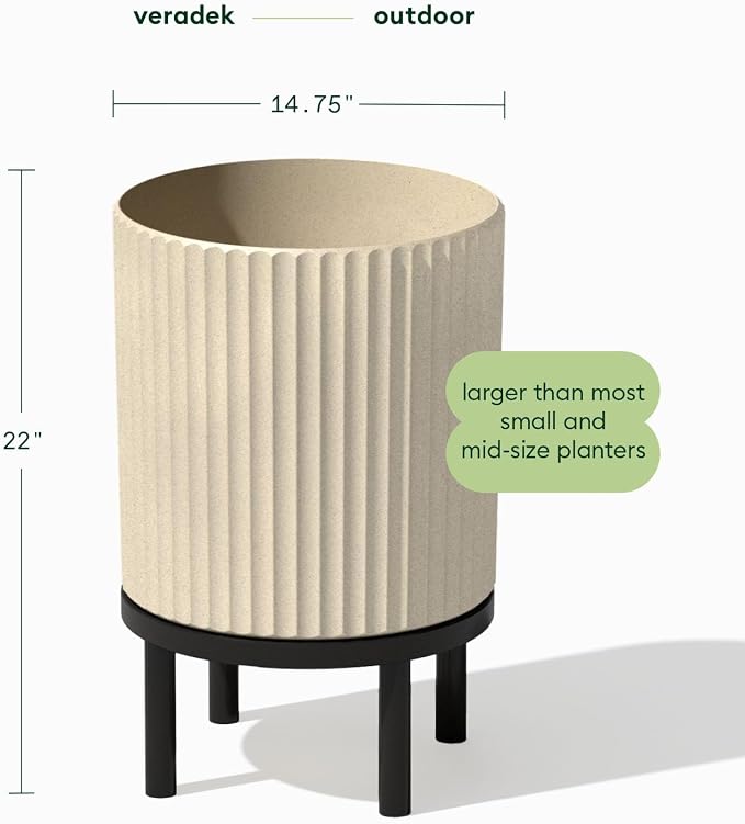 Veradek Demi Series Round Planter w/ Stand - Image 2