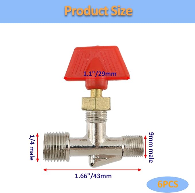 Ball Valves Shut Off Valves Zinc Alloy Ball Valve Shut Off Switch, 1/4 Male to - Image 2