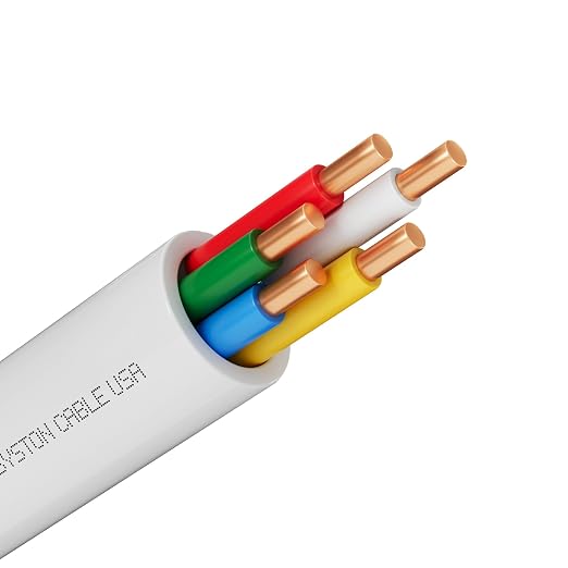 Syston 18/5 Thermostat HVAC Cable Wire, 100% Solid Copper, Riser/CL3R/CMR | 18 by SystonCableTechnology