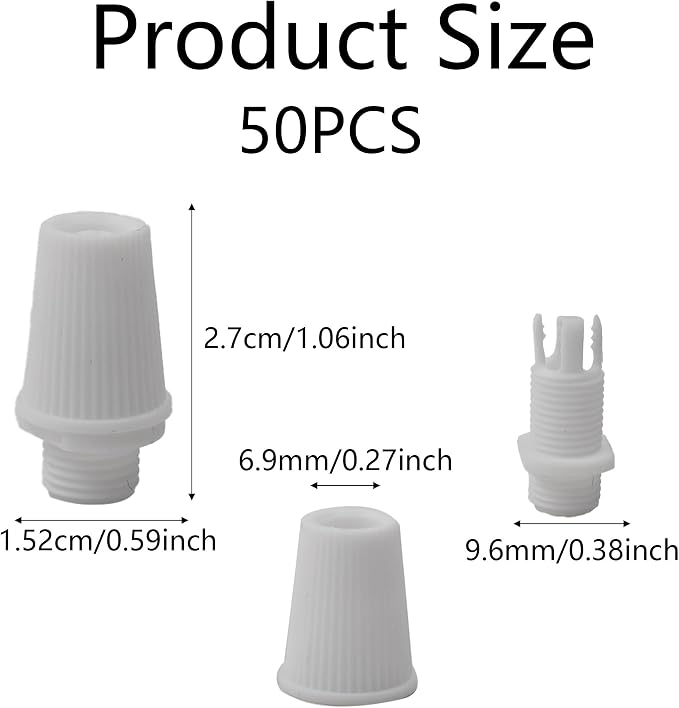 50 Pairs Plastic Pendant Lighting Strain Reliefs, Lamp Light Fixture Replacement - Image 2