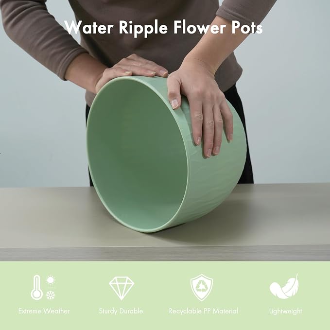 WSMKSZ 12 Inch Large Plant Pots - Image 4