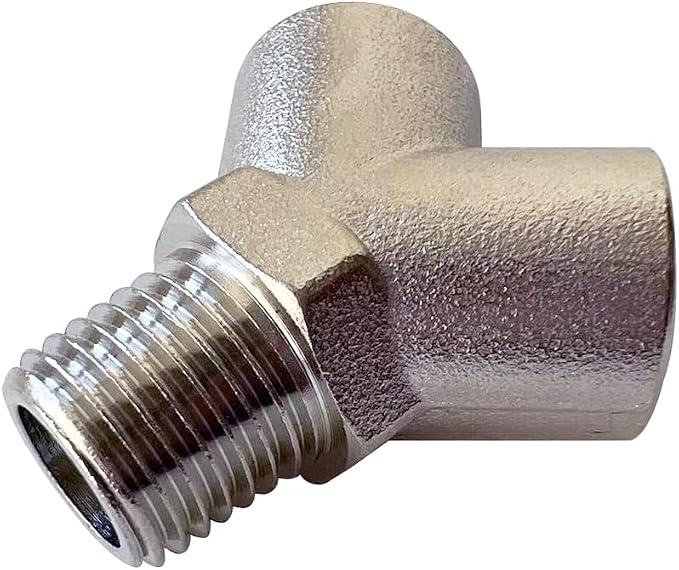Nickel Plated Brass Pipe Fitting Wye Tee Y Shape 3 ways Connector, 1/4" NPT - Image 3
