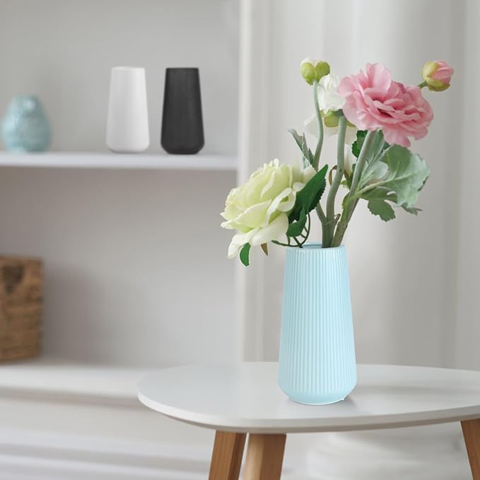 Blue Ceramic Vase, GUKJOB Small Cute Flower Vase - Image 5